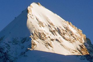 26 Gasherbrum II North Face Close Up Just Before Sunset From Gasherbrum North Base Camp In China.jpg